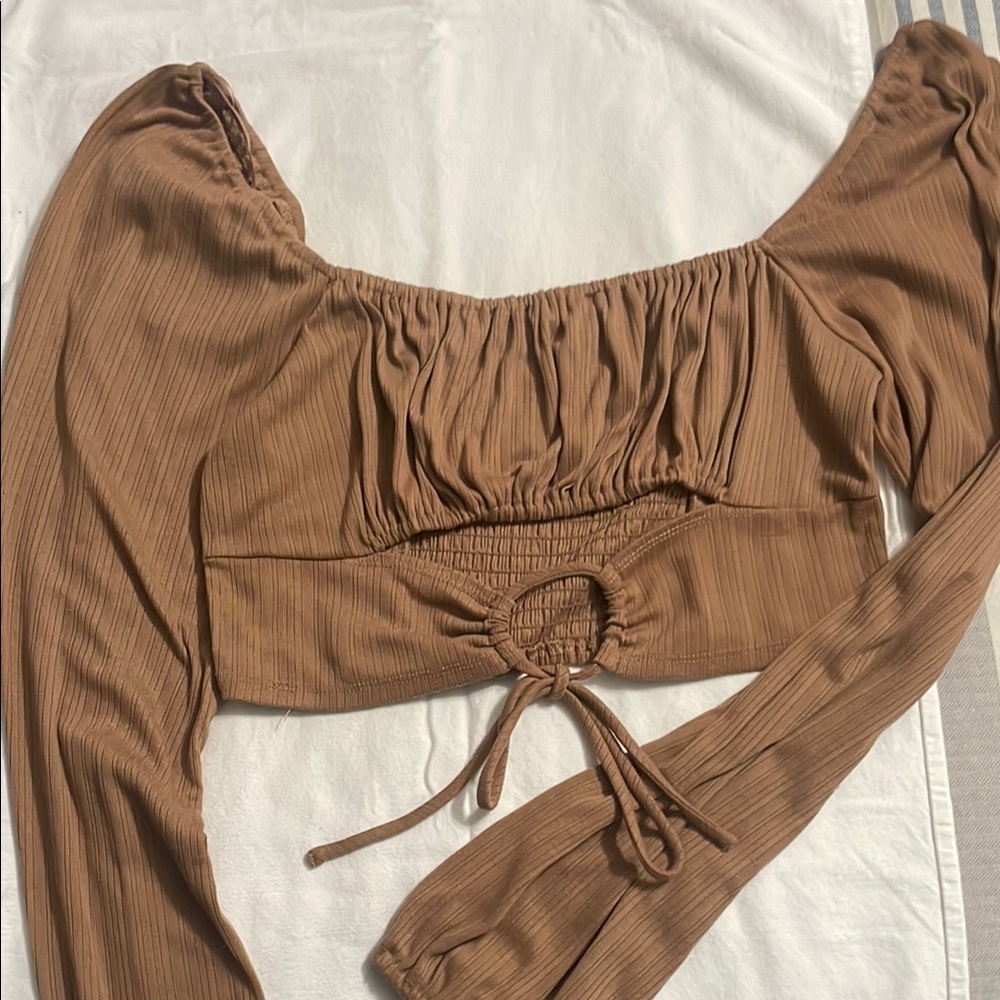 Elegant Brown Women's Top